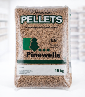 Pellets Pinewells ENplus A1 – Palete 20 Sacos 15kg